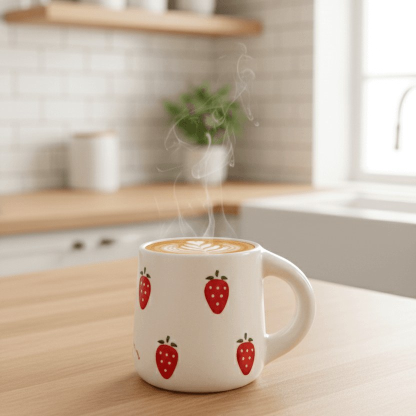 Long Strawberry Mug
