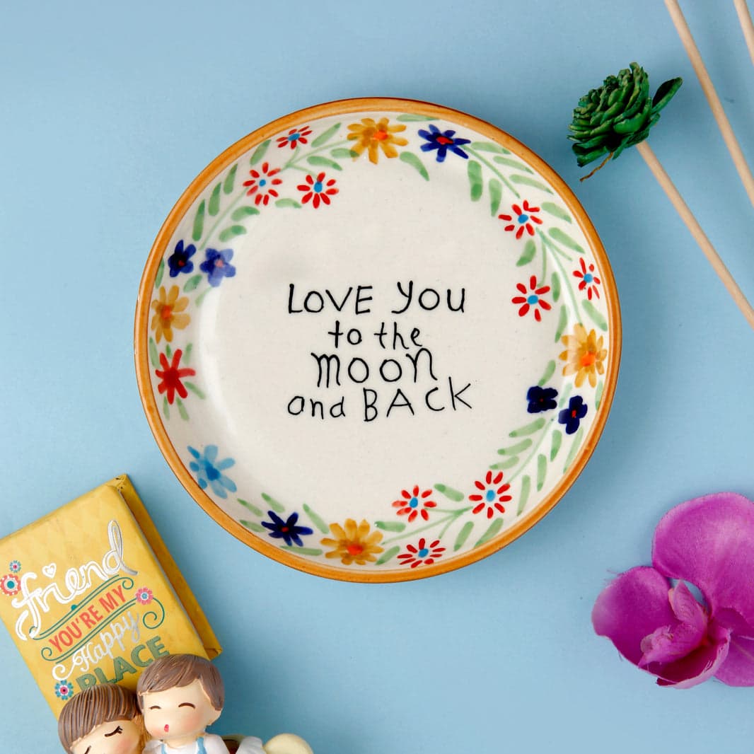 Love You to Moon and Back Plate (Set of 2)