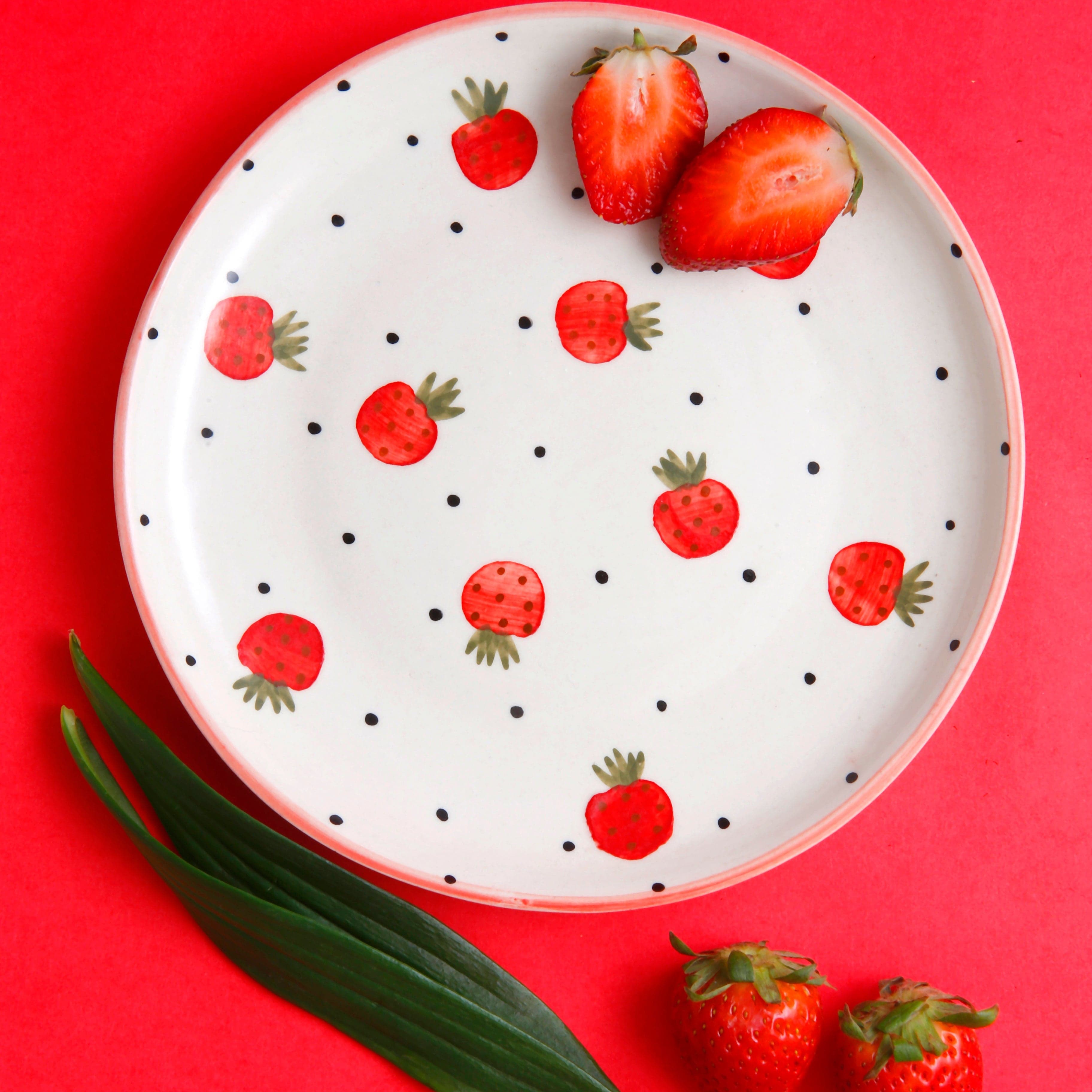 Strawberry Quarter Plate (Set of 2)