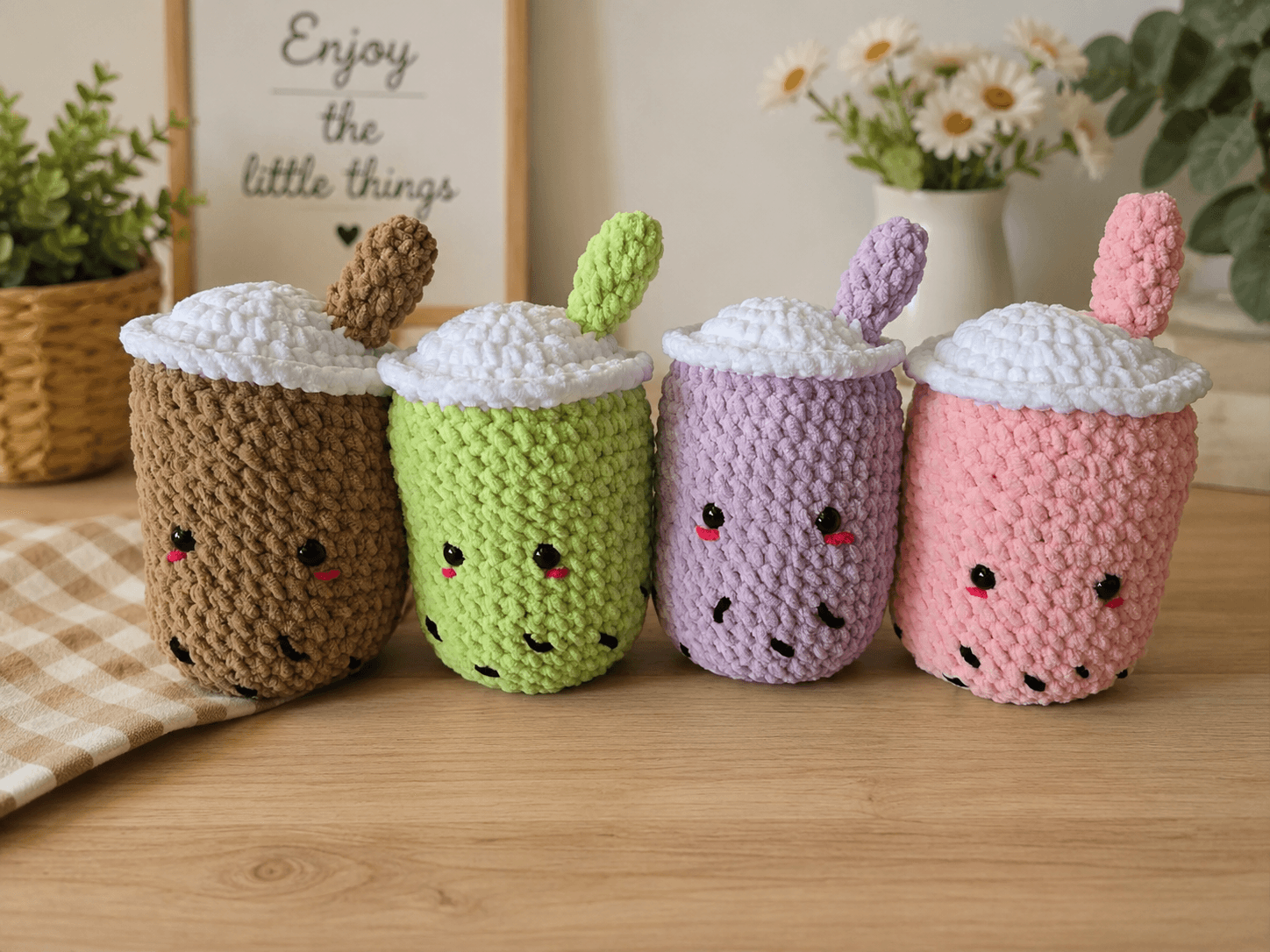 Boba Tea Crochet Plushie
