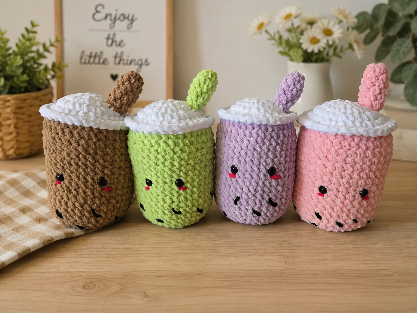 Boba Tea Crochet Plushie